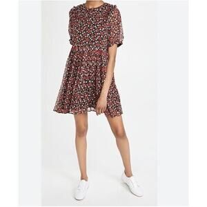 En Saison Peter Pan Collar Dress Small Floral Modest Feminine Dollcore